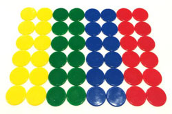 színes számolókorongok képe